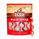 Natural Farm palitos de res 5-6 pulgadas, ideal para masticación segura en perros