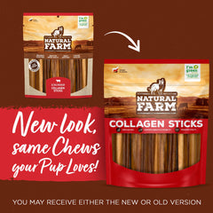 Natural Farm Textura masticable de colágeno, perfecto para perros activos