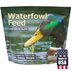 Natural Waterscapes Alimento para aves acuáticas con bolsa reutilizable para almacenamiento práctico.