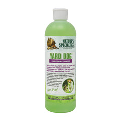 Nature's Specialties Yard Dog, botella de champú, dilución fácil para uso diario.