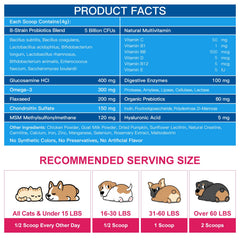Nature Target probióticos para perros, 5 mil millones CFUs, equilibrio digestivo.