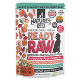 Nature's Diet Ready Raw: trozos de salmón y pescado blanco para perros, sabrosos y fáciles de servir.