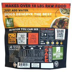Nature's Diet Simply Raw: bolsa de 3 libras para expandir a 18 libras.
