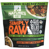 Nature's Diet Simply Raw carne cruda de pavo, ideal para una dieta canina cruda equilibrada.