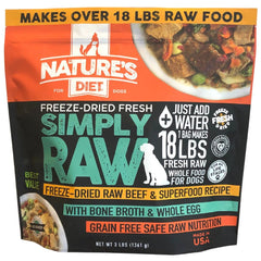 Nature's Diet Simply Raw: carne desecada de res para nutrición rápida y natural
