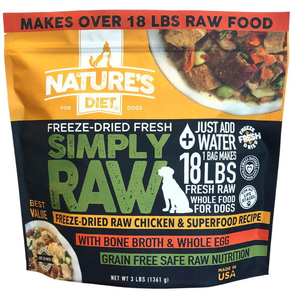 Nature's Diet Simply Raw: empaque de la caja para preparación rápida.