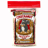 Nature's Nuts Chuckanut bolsa de alimento para ardillas, lista para usar en el jardín.