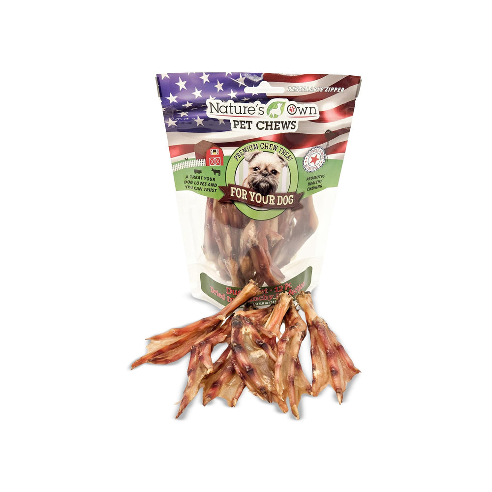 Nature's Own Pet Chews patitas de pato crujientes para perros pequeños y medianos