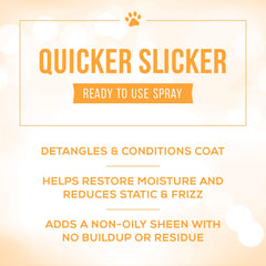 Nature's Specialties Quicker Slicker, pelaje húmedo facilita peinado.