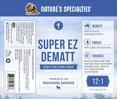 Nature's Specialties Super EZ DeMatt, uso previo al baño para pelaje suave