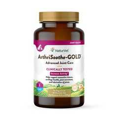 NaturVet ArthriSoothe-GOLD botella frontal, apoyo diario a la movilidad articular