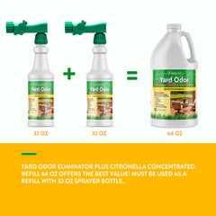 NaturVet rociador de olor para césped y muebles de exterior, reduce olores persistentes.