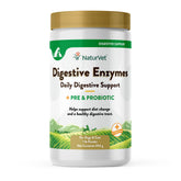 NaturVet enzimas digestivas en polvo con probióticos y prebióticos para perros y gatos.