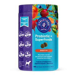 NaturVet Evolutions masticables, empaque del producto, apoyo digestivo para perros.