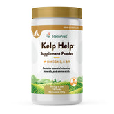 NaturVet Kelp Help Plus Omegas, paquete de polvo para pelaje más brillante y piel saludable.