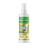 NaturVet Potty Here Rojiador, frasco de 8 oz para entrenamiento de mascotas.