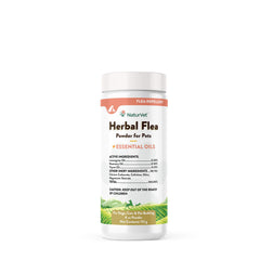 NaturVet Pulgas Herbales Polvo: aroma herbal fresca para mantener pulgas alejadas en perros y gatos