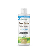 NaturVet eliminador de manchas de lágrimas con aloe para perros y gatos.
