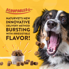 NaturVet Scoopables sabor tocino ahumado hickory mejora la aceptación diaria.