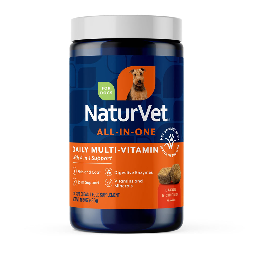 NaturVet Todo-en-uno para perros: bocado suave para bienestar general y nutrición diaria