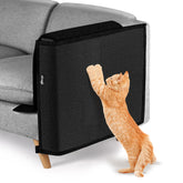 NATUYA protector de sofá para gatos en reposabrazos negro, ajuste seguro.