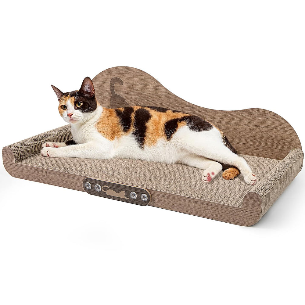 NATUYA rasca-gato lounge cama 24p para juego y descanso cómodo.