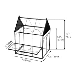 NCYP terrario con diseño de casa negra para decorar espacios.