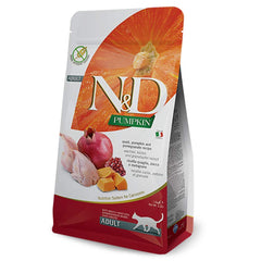 N&D Farmina ingredientes clave: codorniz, calabaza y granada para antioxidantes