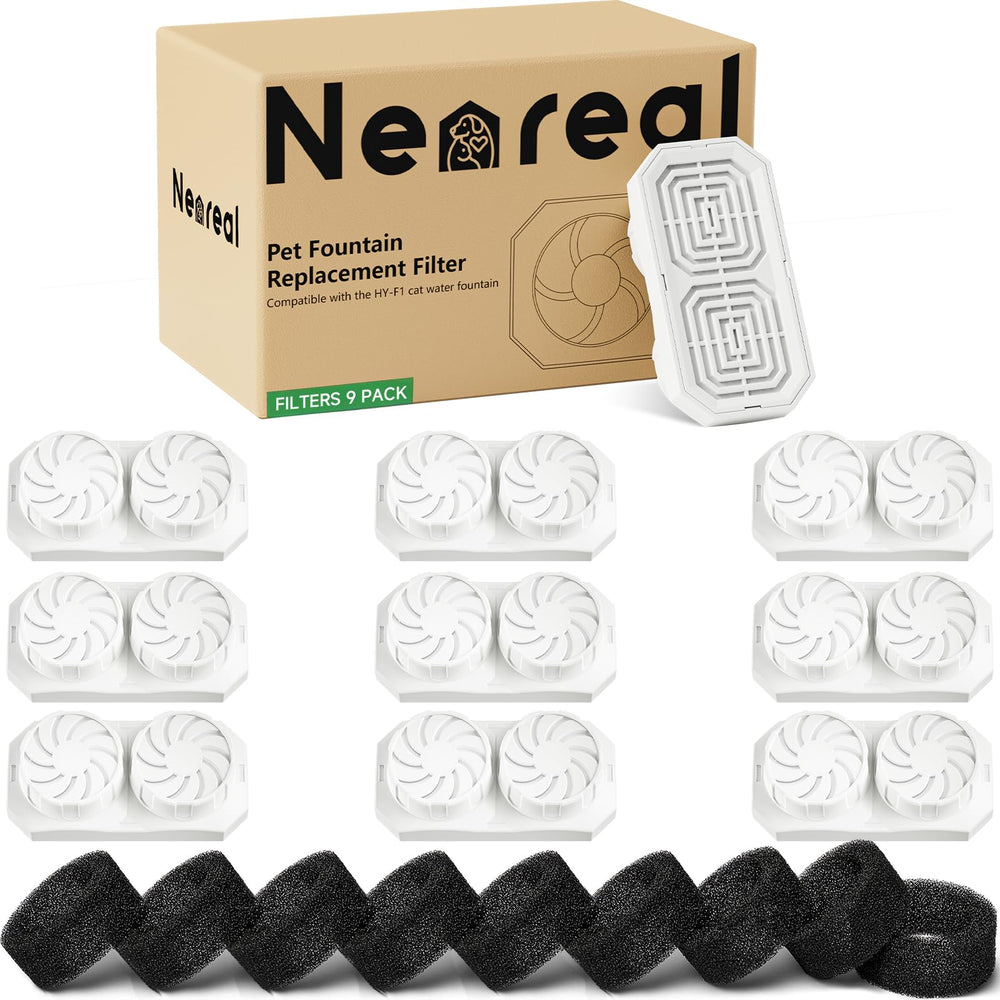 Neareal filtros 9-pack 108oz para fuente, mejora filtración y frescura del agua