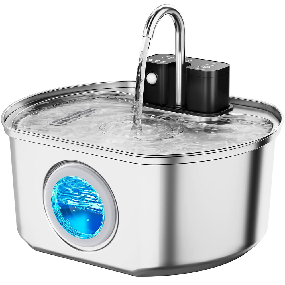 Neareal fuente-agua-gatos-inoxidable: diseño duradero y fácil de limpiar