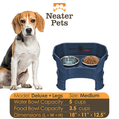 Neater Feeder bandeja interna con drenaje reduce salpicaduras.