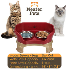 Neater Feeder Deluxe: patas antideslizantes que evitan deslizamientos.