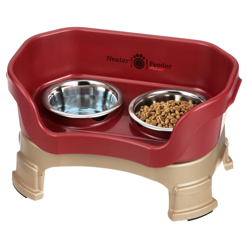 Neater Feeder Deluxe: platos para gatos elevados, alimentación cómoda y ordenada.