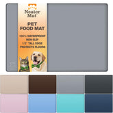 Neater Mat alfombrilla gris 32x24 protege el piso de salpicaduras de comida y agua.