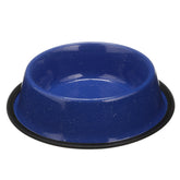 Tazón esmaltado azul granito de Neater Pet Brands para mascotas, diseño duradero.