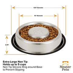 Neater Pet Brands plato con capacidad de 5 tazas, ideal para perros grandes durante las comidas.