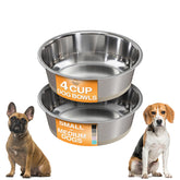 Neater Pet Brands cuencos para perro de acero inoxidable con base antideslizante para comer