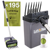 Lift N’ Bag de Neater Pet Brands, recogedor caca con bolsas lavanda para limpieza rápida.