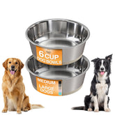 Neater Pet Brands par de cuencos de acero inoxidable con base antideslizante para evitar derrames