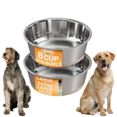 Cuenco de Neater Pet Brands inoxidable con base antideslizante para evitar derrames.