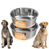 Neater Pet Brands tazón de acero inoxidable de 8 tazas en rosa para perros grandes