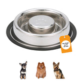 Neater Pet Brands tazón de alimento lento en acero inoxidable para comer más tranquilo.