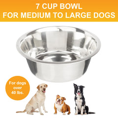 Neater Pet Brands tazón inoxidable 56oz repuesto para agua, ideal para uso diario.