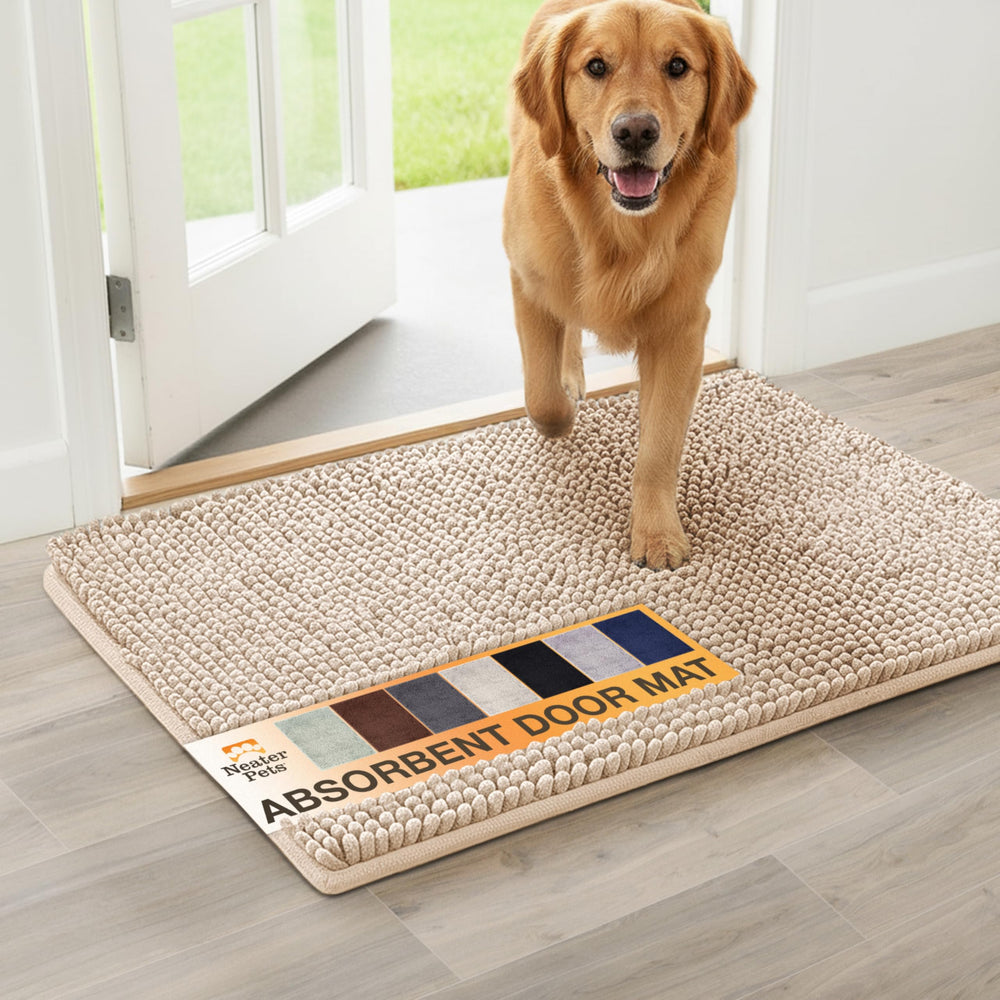Neater Pets Chenille Alfombrilla de entrada absorbente atrapa suciedad y humedad.