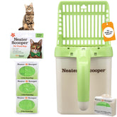 Neater escobilla para caja de arena de gato, diseño ergonómico que evita derrames.
