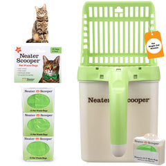 Neater escobilla para caja de arena de gato, diseño ergonómico que evita derrames.