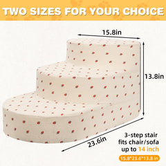 NECKORY escalera para perros pequeños 4 pasos, ideal para subir a la cama