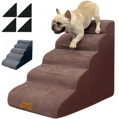 Necrely escaleras para perros con 5 peldaños, ideal para subir a camas altas.