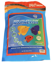 New Life Spectrum Alimento Marino 1mm granulos 600g frente — envase cómodo para alimentación diaria.