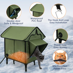 Newget materiales-impermeables para casa-gato-caliente protegen contra lluvia y viento